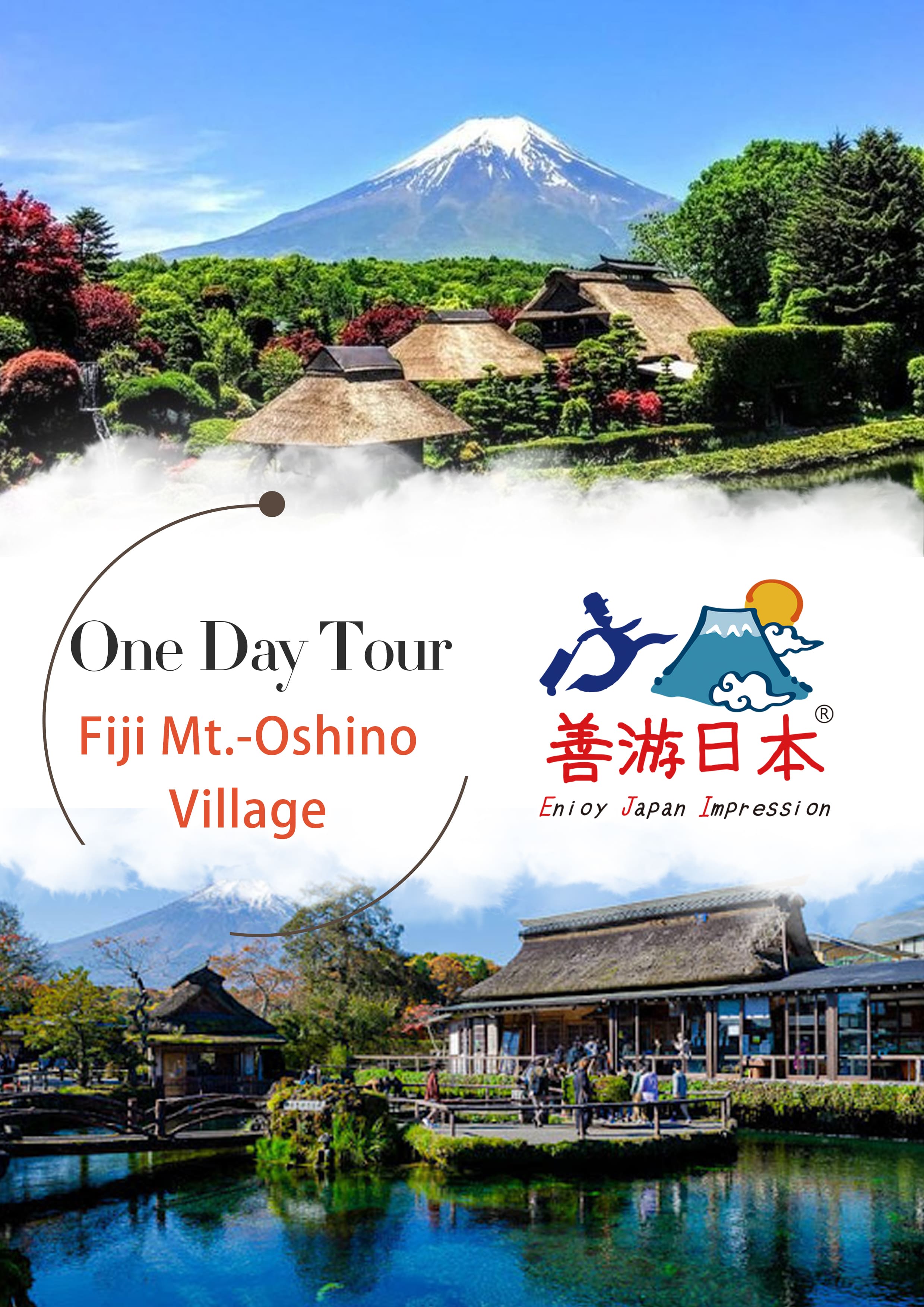 One Day Tour Mount Fuji-Oshino Hakkai-Outlets